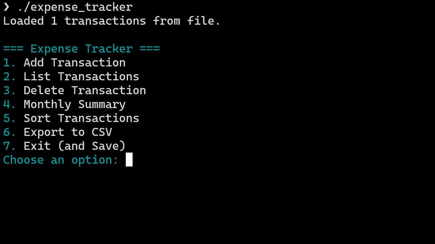 CLI Expense Tracker