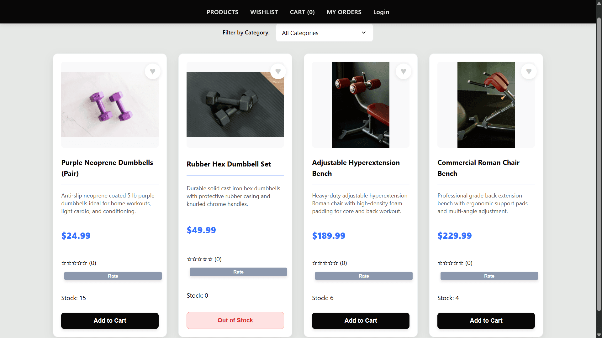 Vanilla JS E-Commerce